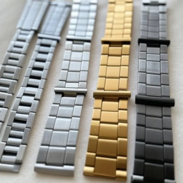 Różne popularne wykończenia metalowych pasków do zegarków