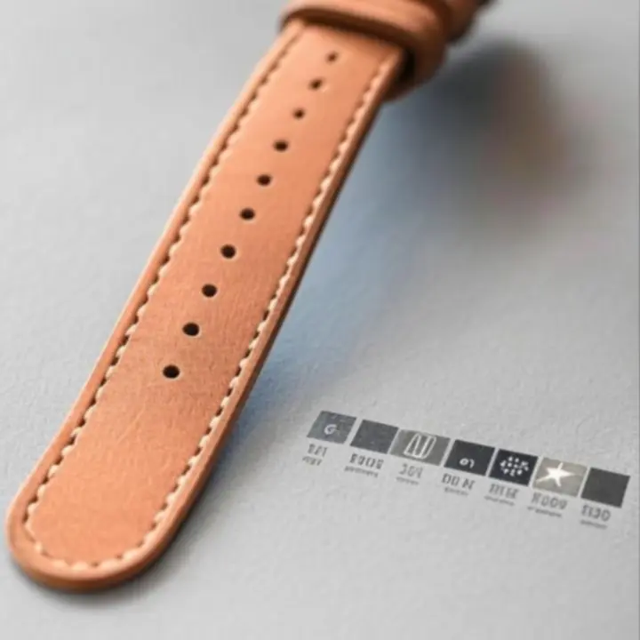 Zbliżenie na detaliczny widok paska do zegarka