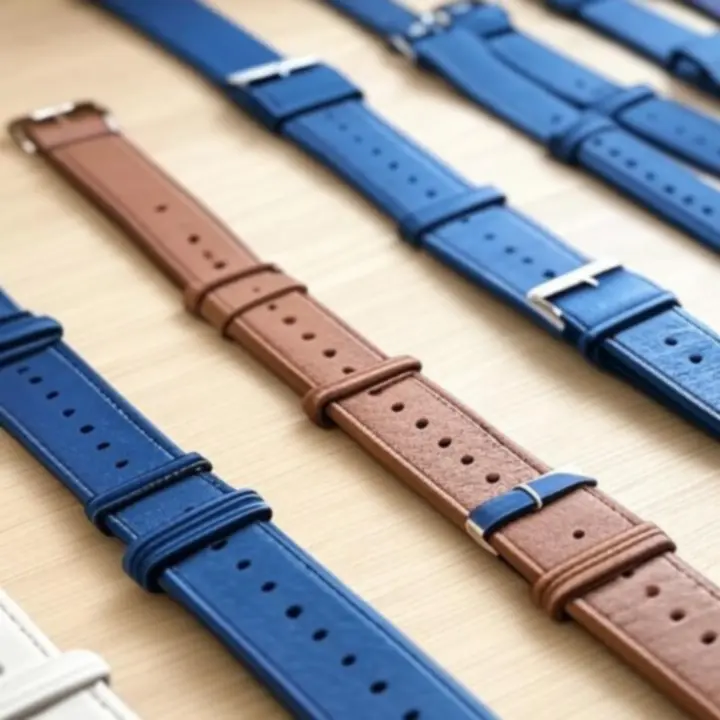 Zestaw eleganckich skórzanych pasków do zegarków